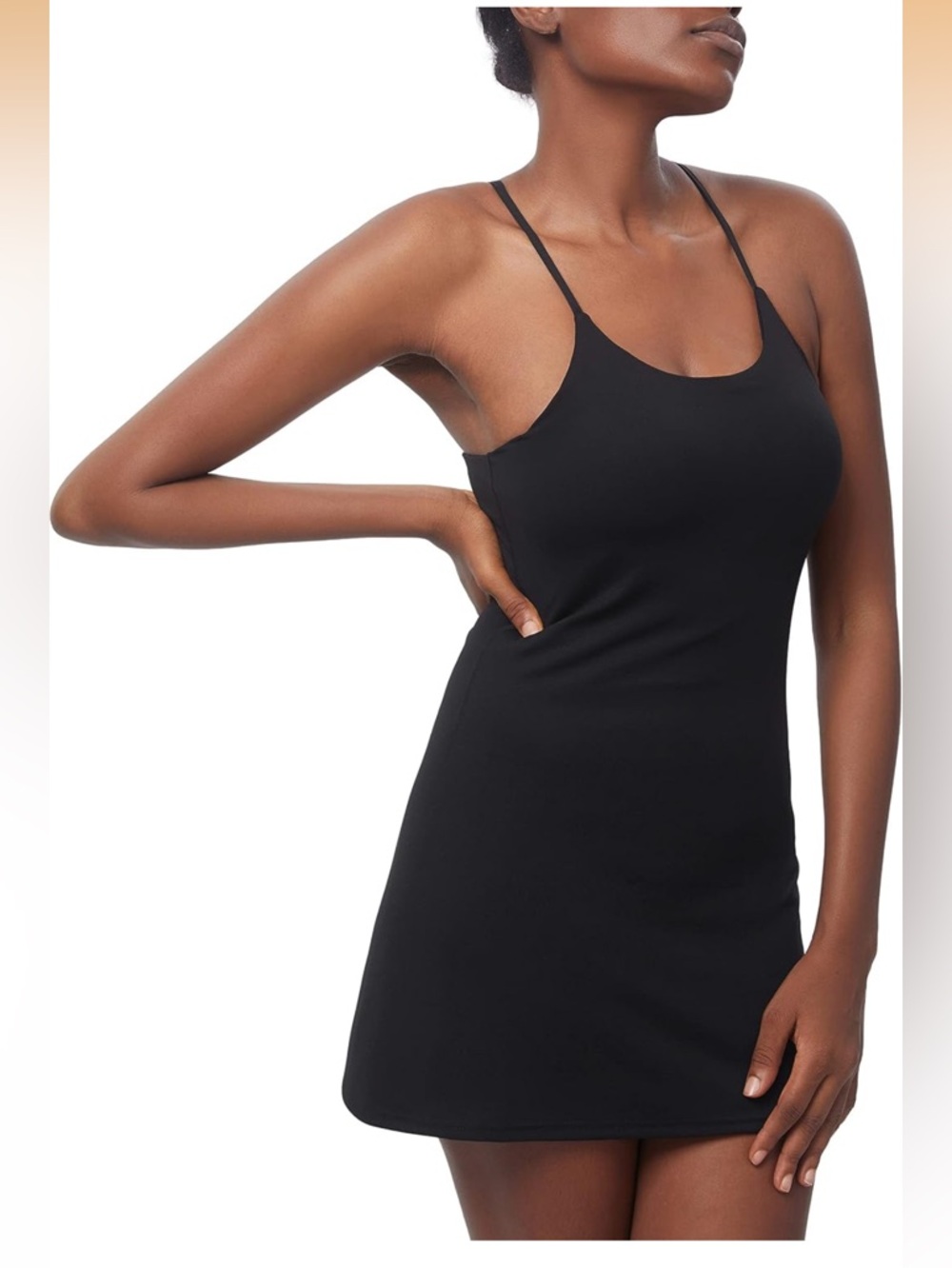 Black Strappy Tennis Dress